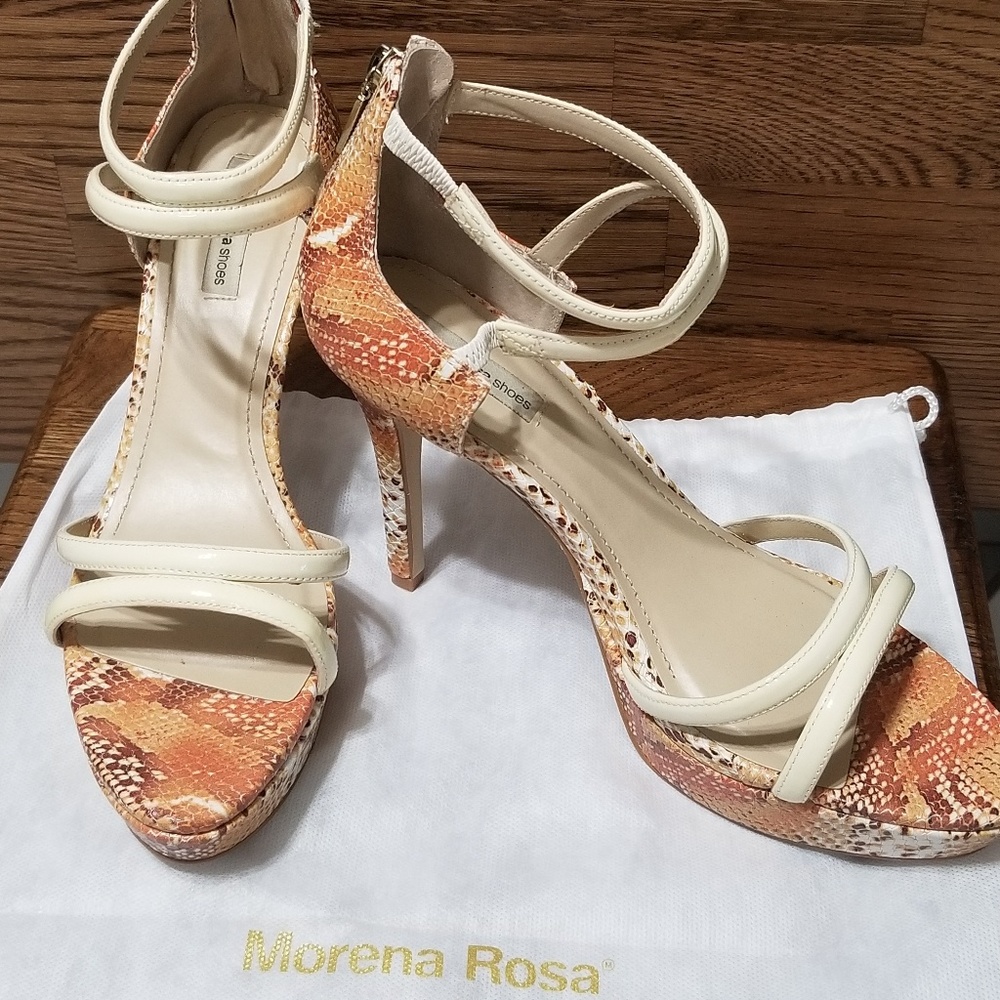 Morena Rosa Faux snake heels